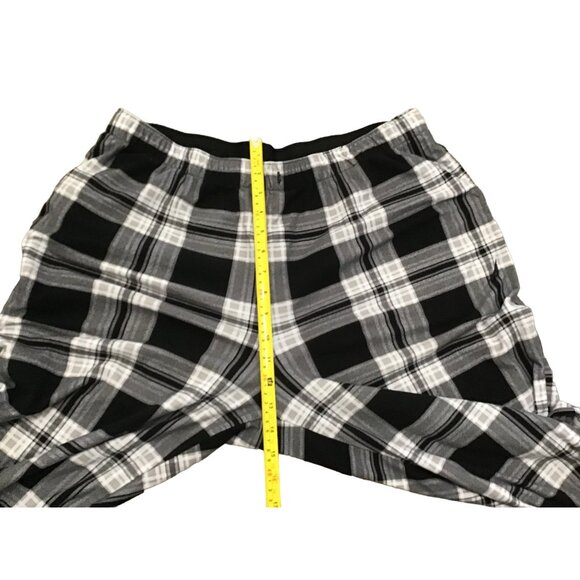 NAUTICA- MENS BLACK/WHITE PLAID ELASTIC WAIST PAJAMA PANTS BOTTOMS SIZE LARGE - Picture 4 of 7
